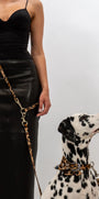 Pet Dog Ponyhair Leopard Leather Leash